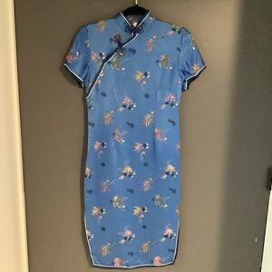 Vintage Asian Blue Qipao 🇨🇳